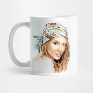 Kylie Minogue - bandana/kerchief (color version) Mug